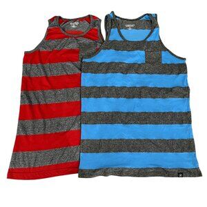Jamplay Mens Striped Tank Tops Set of 2 XL Cotton/Polyester India